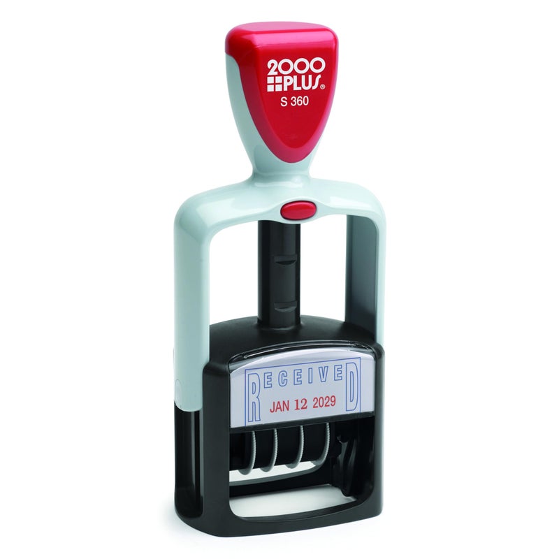 2000 Plus Cosco 2000 Plus Self-Inking Two-Color Type Size 1 1/2 inReceivedin Dater (011034) - Image 1